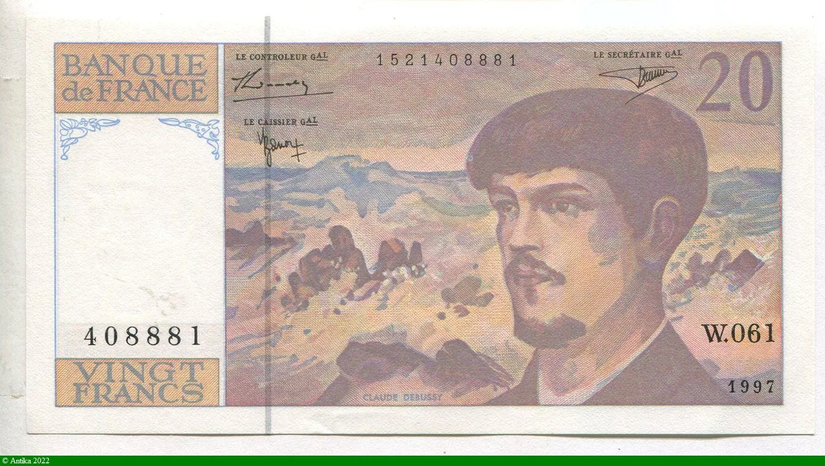 20 FRANCS DEBUSSY - Type 1980 Modifié