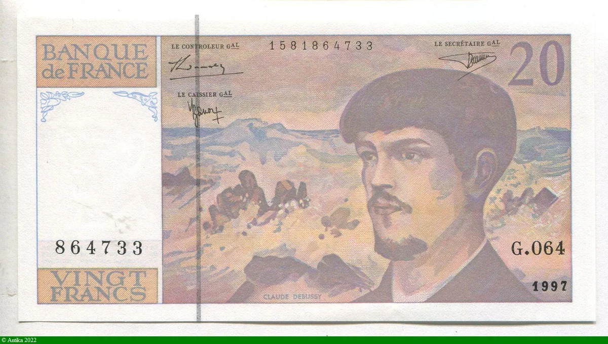 20 FRANCS DEBUSSY - Type 1980 Modifié