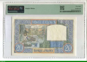 20 FRANCS SCIENCE & TRAVAIL - Type 1940