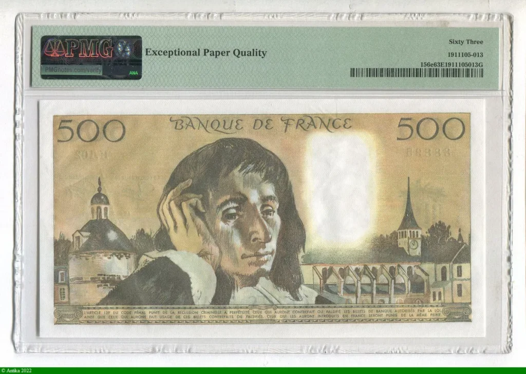 500 FRANCS PASCAL - Type 1968