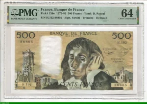 500 FRANCS PASCAL - Type 1968