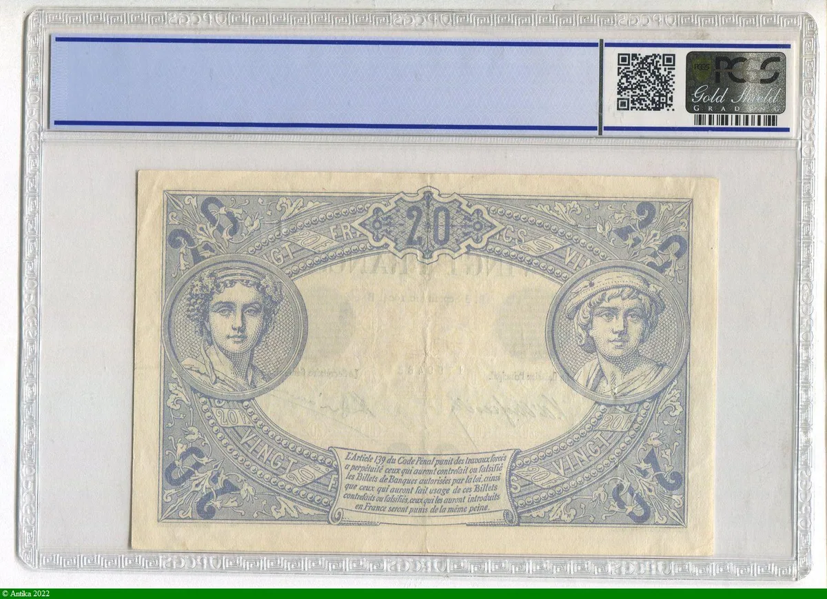 20 FRANCS NOIR - Type 1873