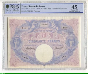 50 FRANCS BLEU & ROSE - Type 1889