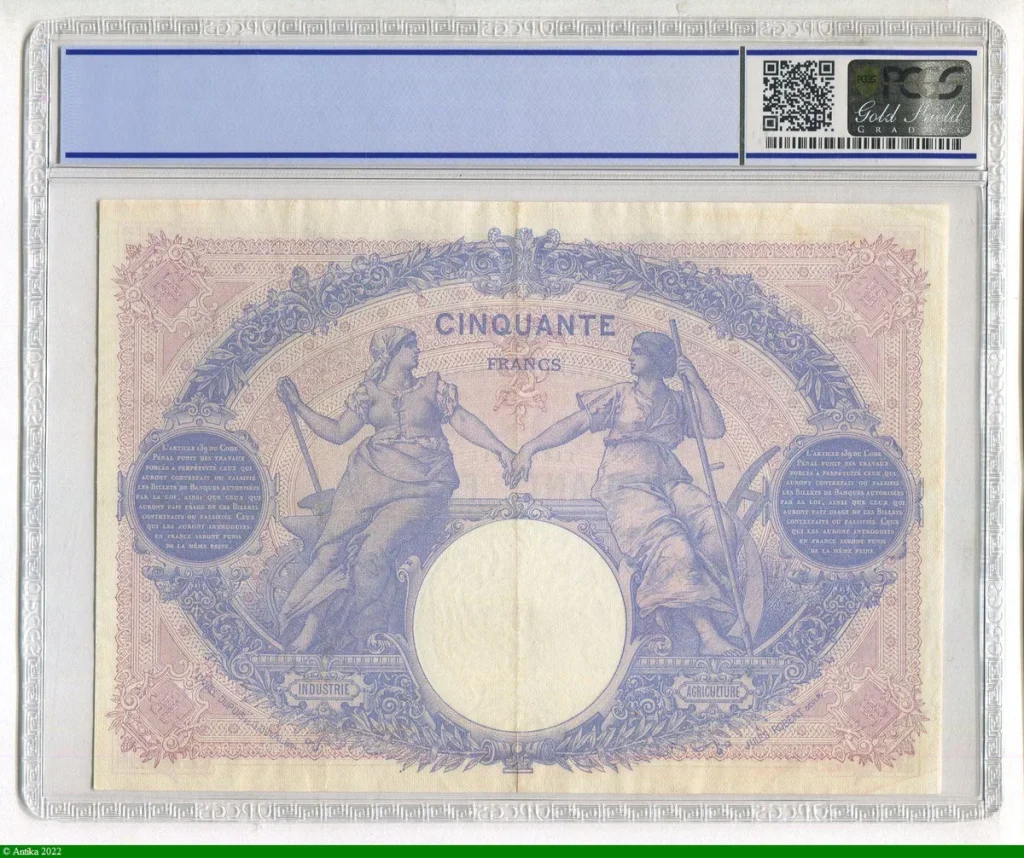 50 FRANCS BLEU & ROSE - Type 1889