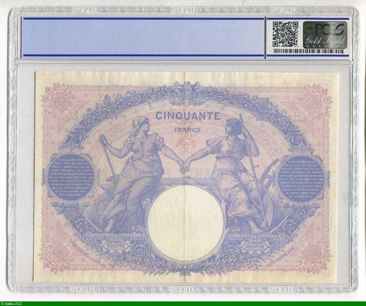 50 FRANCS BLEU & ROSE - Type 1889