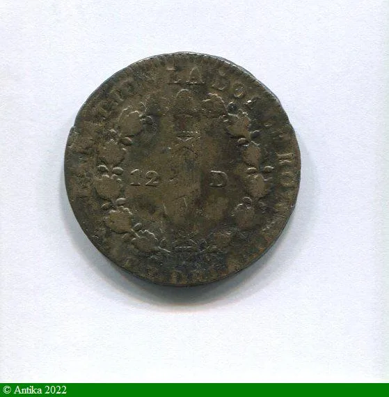 12 DENIERS FRANCOIS, An 3 à 5 LOUIS XVI