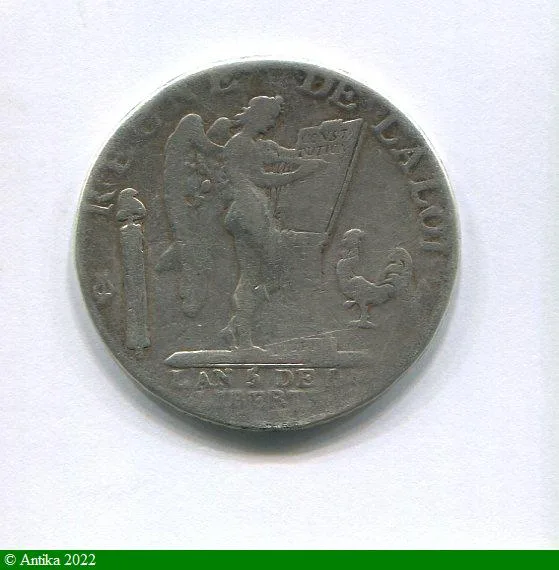 1/2 ECU de 3 livres FRANCOIS LOUIS XVI