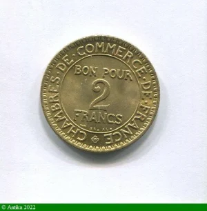 2 FRANCS CHAMBRE DE COMMERCE