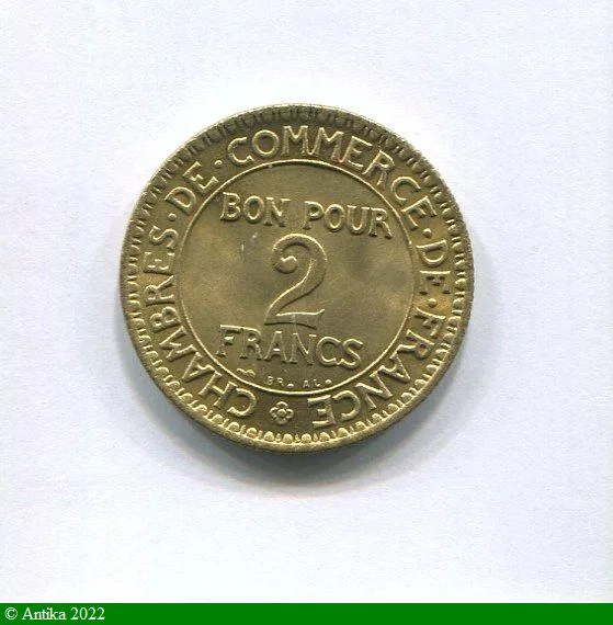 2 FRANCS CHAMBRE DE COMMERCE