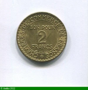 2 FRANCS CHAMBRE DE COMMERCE
