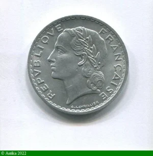 5 FRANCS LAVRILLIER Aluminium