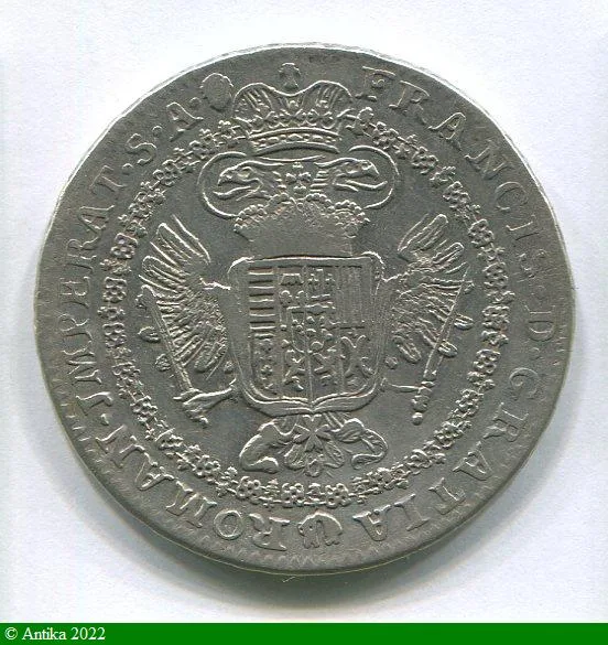 1 KRONEN Thaler Argt RARE Pays Bas Autrichiens FRANCOIS I er