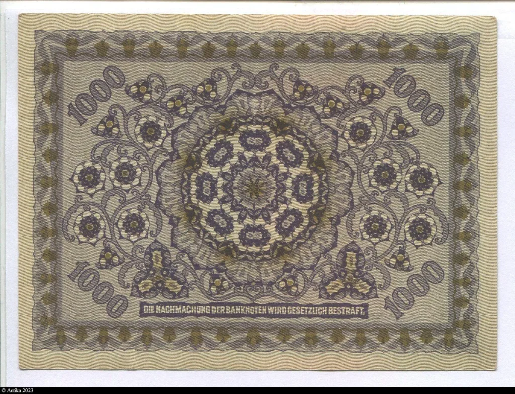 1000 Kronen Buste de Jeune fille * *