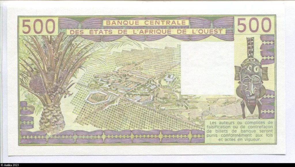 500 Frs Viel homme & Troupeau de Zébus C:Burkina Faso