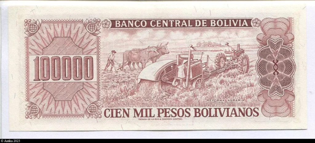 100000 Pesos Bolivianos Campesino