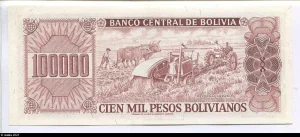 100000 Pesos Bolivianos Campesino