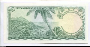 5 Dollars Elizabeth II & Palmier Série D11-D12 Nevis * *