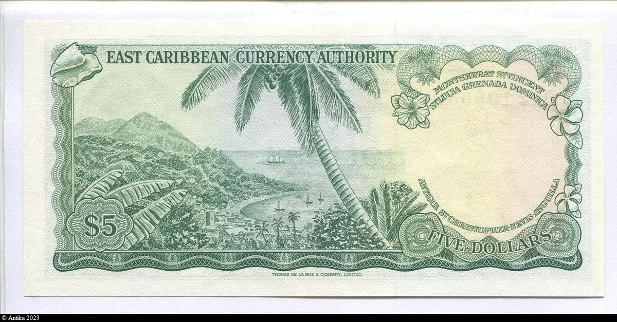 5 Dollars Elizabeth II & Palmier Série D11-D12 Nevis * *