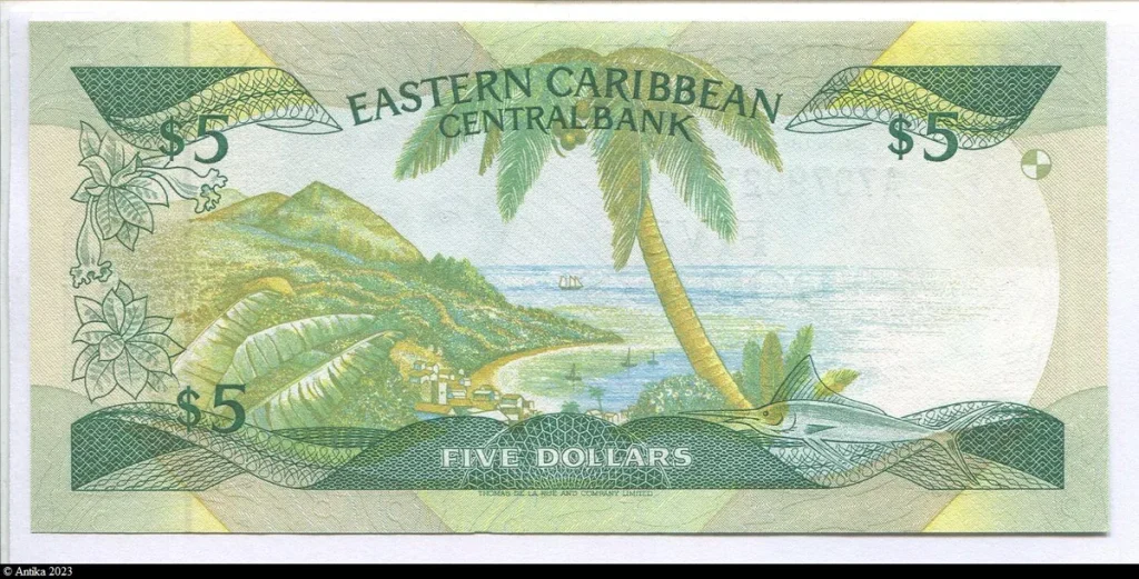 5 Dollars Elizabeth II & Palmier St Vincent N° A707902V