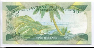 5 Dollars Elizabeth II & Palmier St Vincent N° A707902V