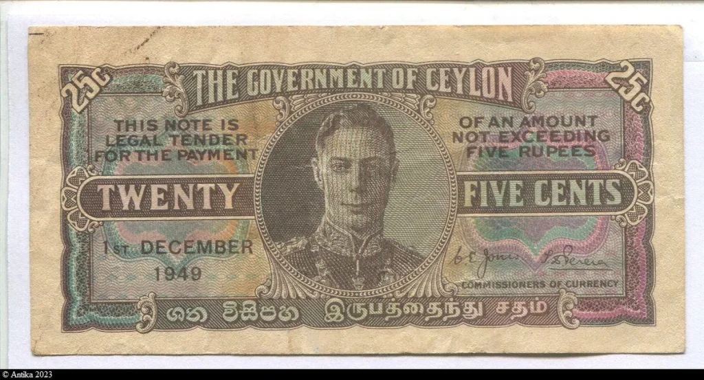5 Cents Georges VI N°Série N° A/65 981102