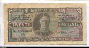 5 Cents Georges VI N°Série N° A/65 981102