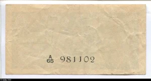 5 Cents Georges VI N°Série N° A/65 981102