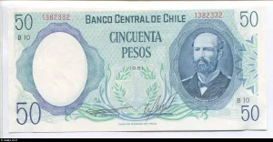 50 Pesos Arturo Prat * *