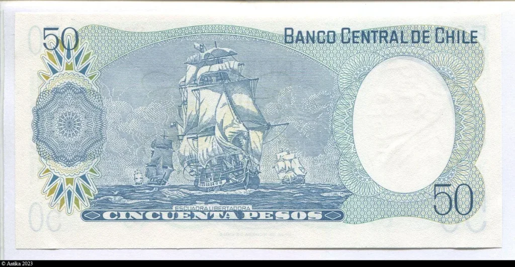 50 Pesos Arturo Prat * *