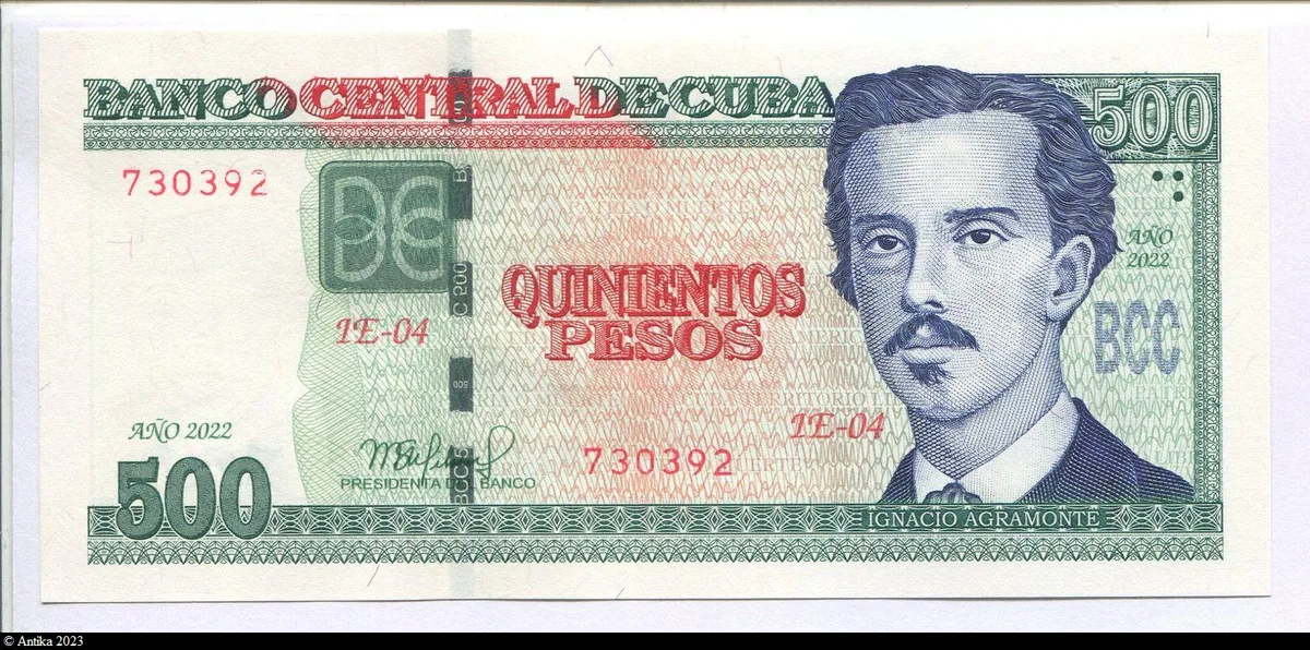 500 Pesos Ignacio Agramonte * * NOUVEAUTE