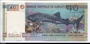 40 Francs 40e anniversaire de l'indépendance Requin Baleine * * *