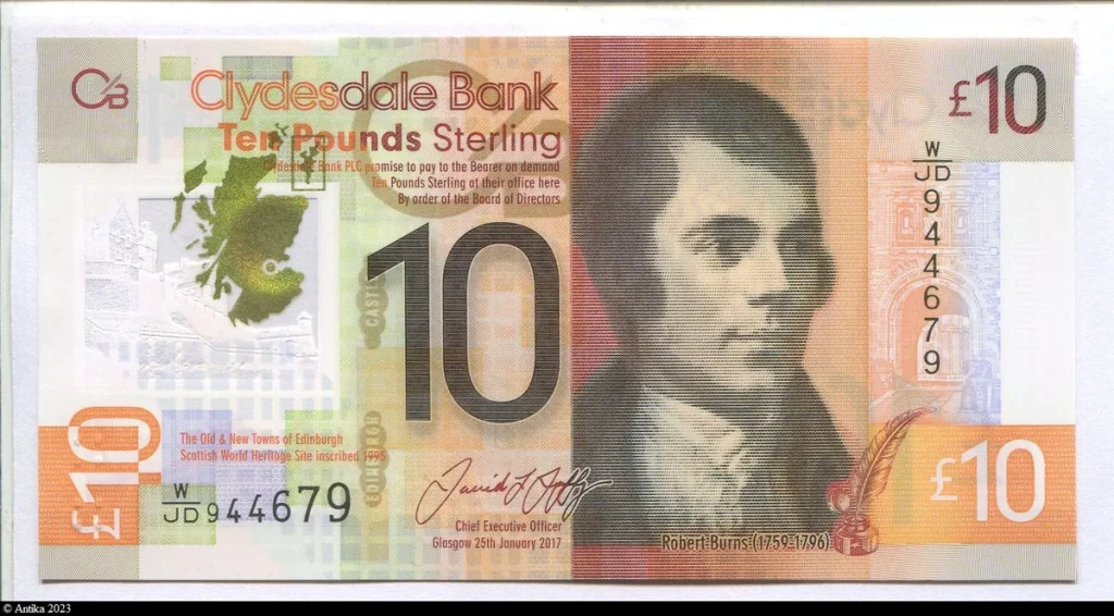 10 Pounds Robert Burns