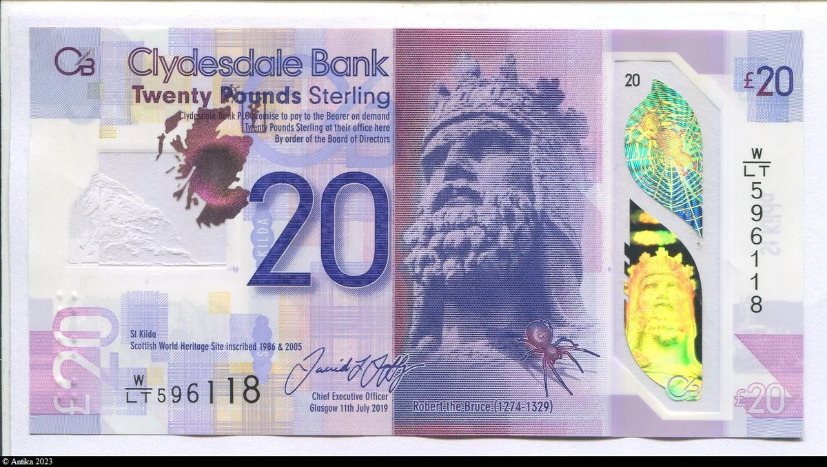 20 Pounds Robert The Bruce (1274-1329) * * * * NOUVEAUTE