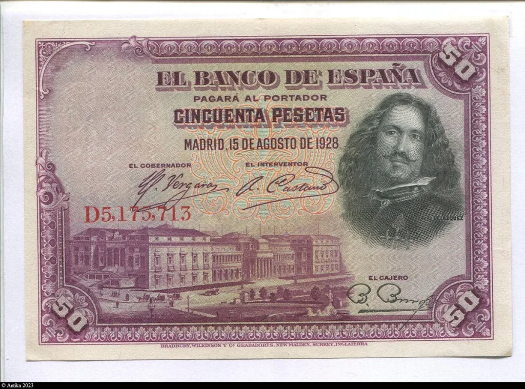 50 Pesetas D.Velasquez PROMOTION