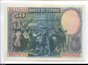 50 Pesetas D.Velasquez PROMOTION