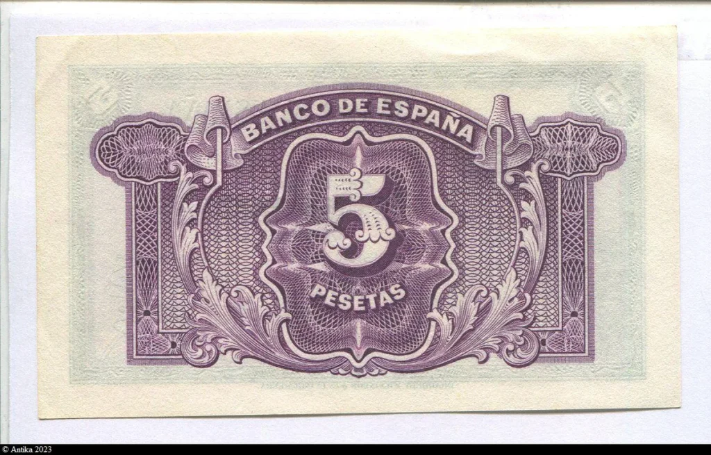 5 Pesetas Jeune Fille