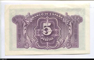 5 Pesetas Jeune Fille