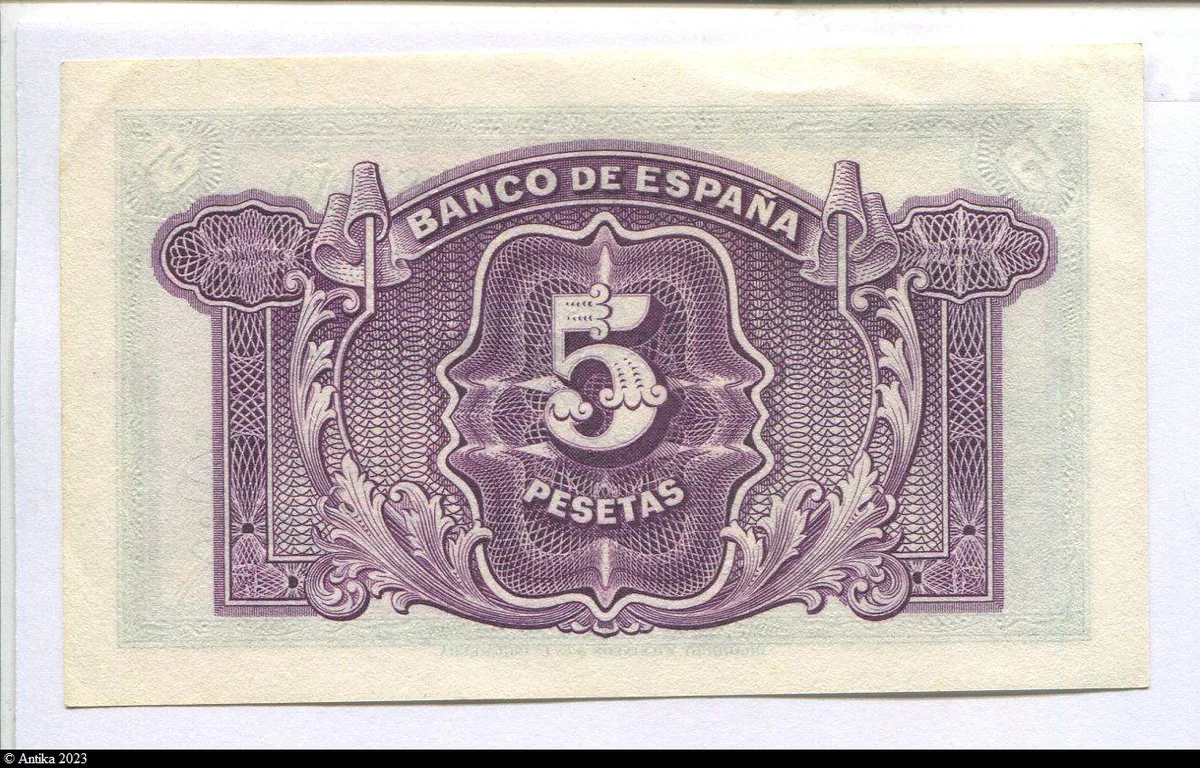 5 Pesetas Jeune Fille
