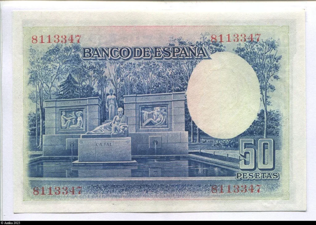 50 Pesetas Santiago Ramon Y Cajal