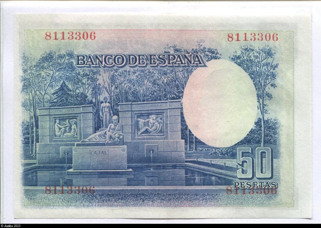 50 Pesetas Santiago Ramon Y Cajal