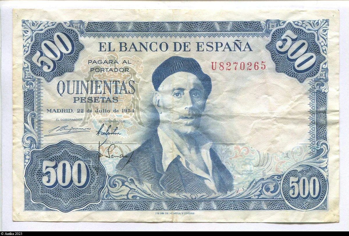 500 Pesetas Ignacio Zuloaga (1870-1945)