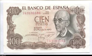 100 Pesetas M.de Falla
