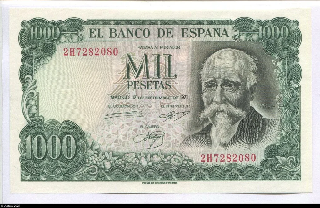 1000 Pesetas José Echegaray-Banque Centrale