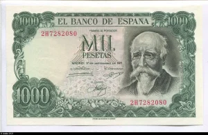 1000 Pesetas José Echegaray-Banque Centrale
