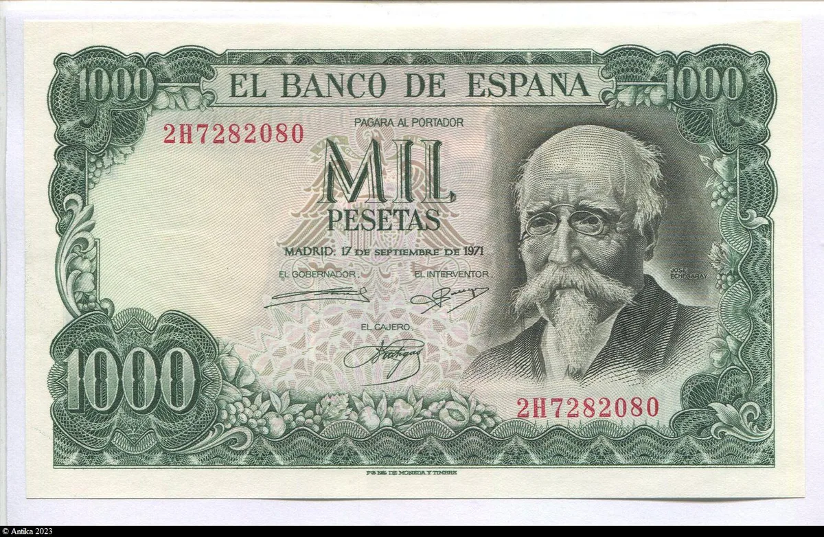 1000 Pesetas José Echegaray-Banque Centrale
