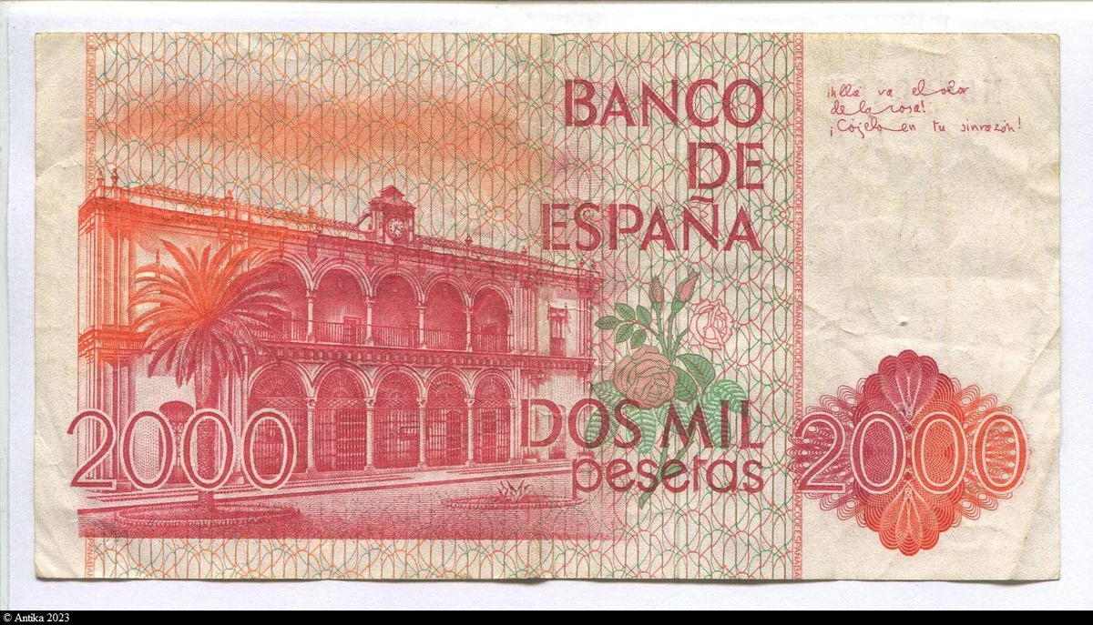 2000 Pesetas Juan Ramon Jimenez
