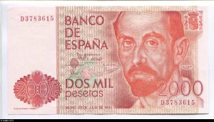 2000 Pesetas Juan Ramon Jimenez