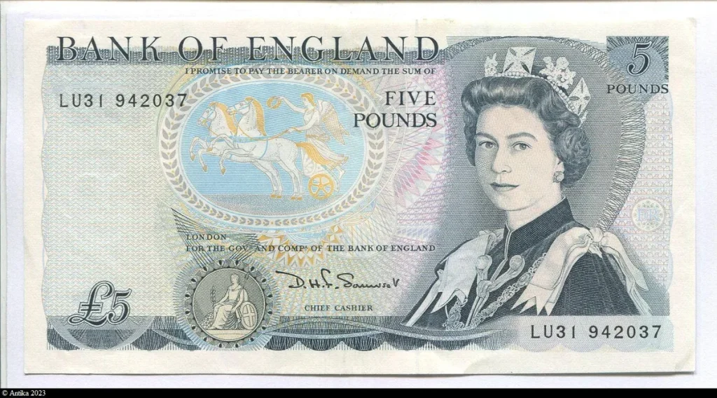 5 Pounds Elizabeth II & Duc de Wellington * * * PROMOTION