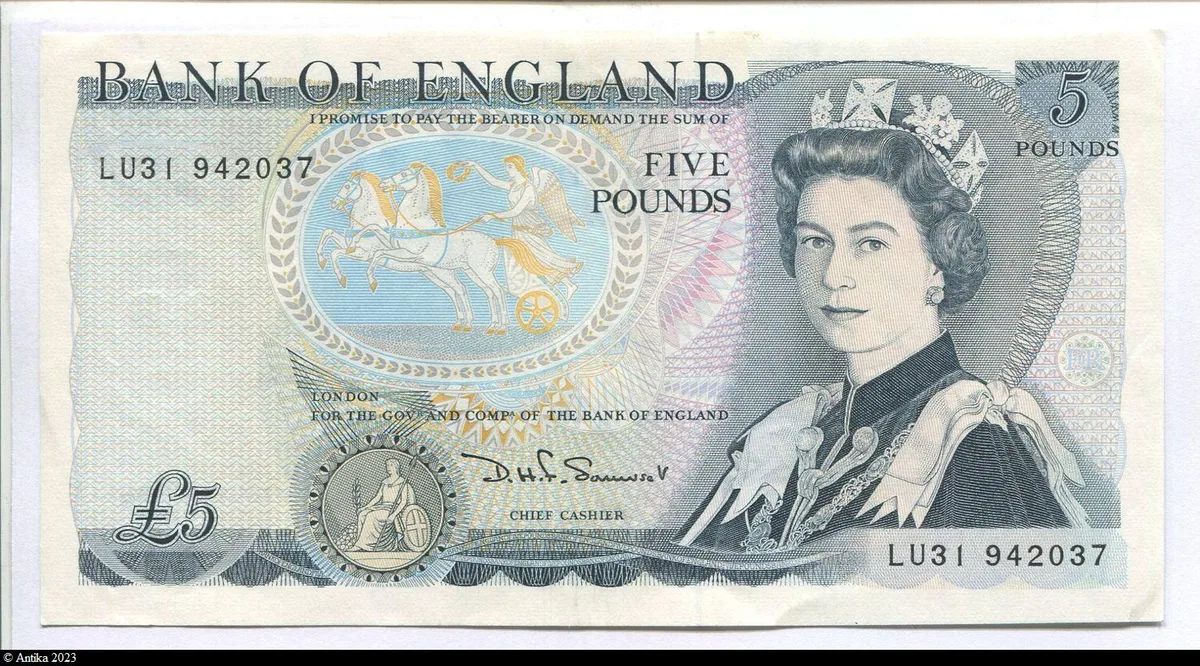 5 Pounds Elizabeth II & Duc de Wellington * * * PROMOTION