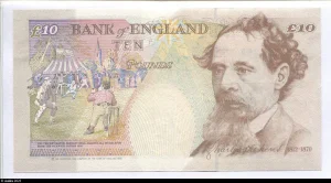 10 Pounds Elizabeth II & Charles Dickens * * * *